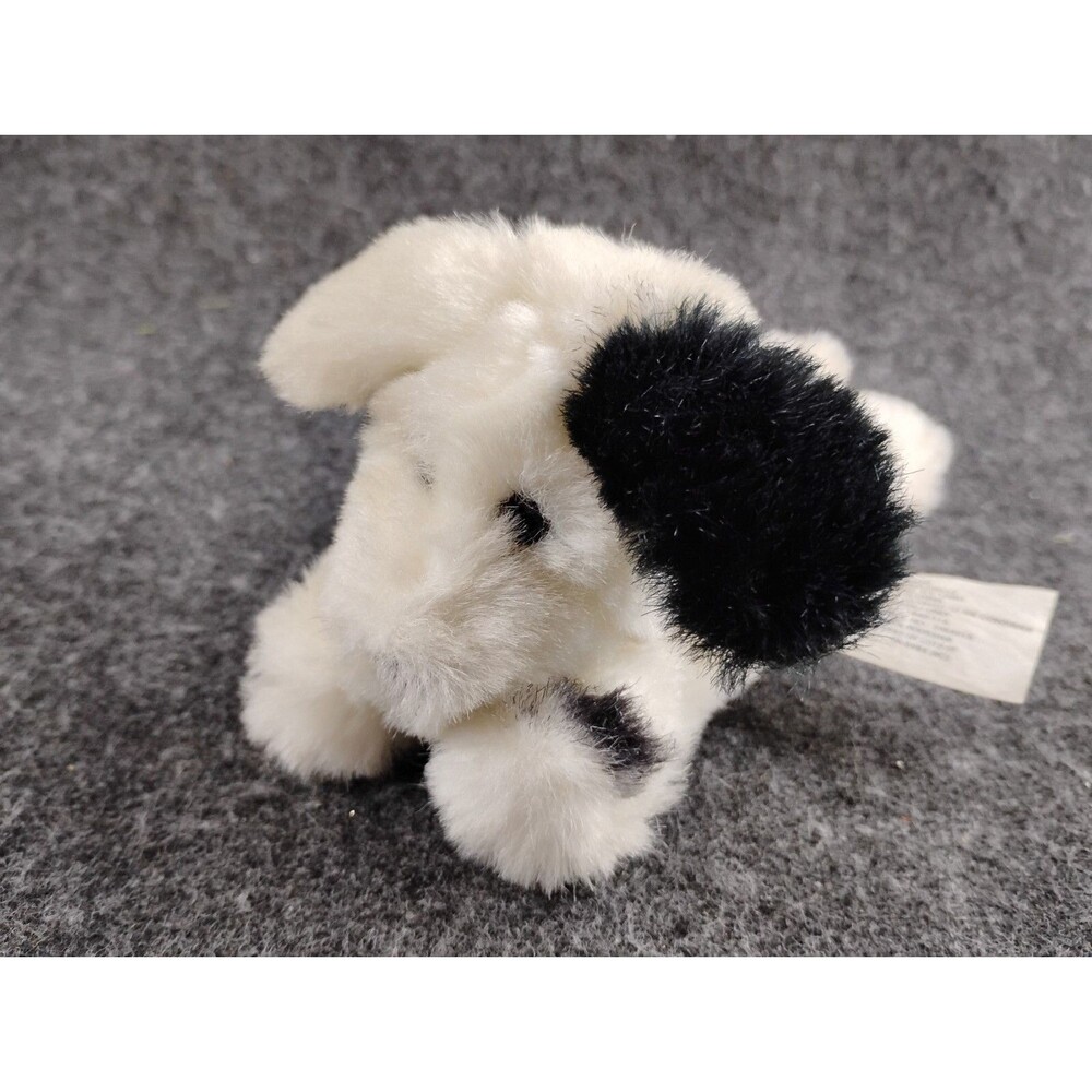BATTAT Dalmatian White w Black Spots Laying Puppy Dog Plush Stuffed Animal 6"